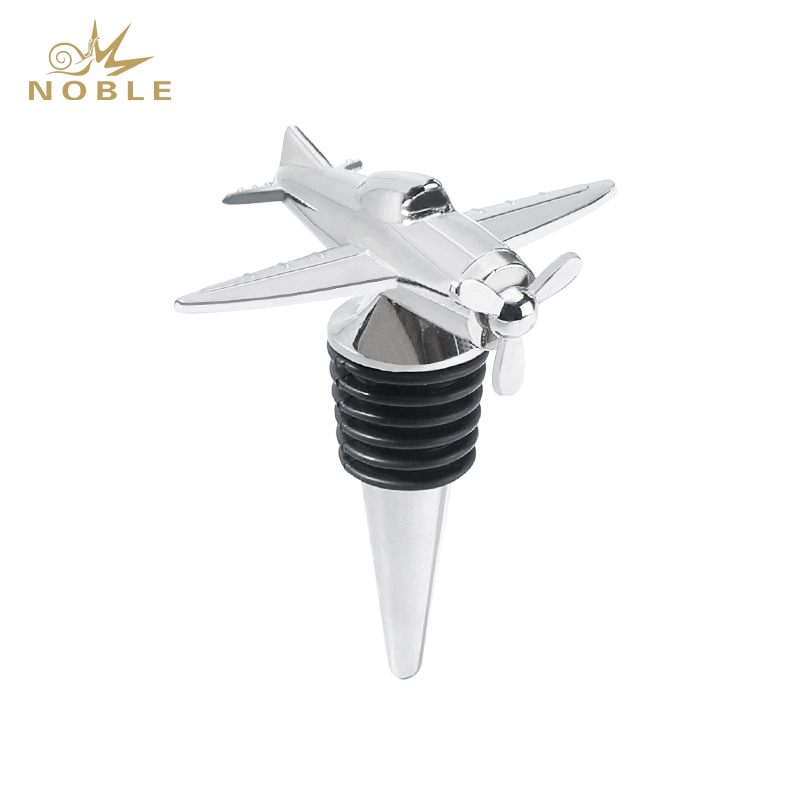 Amazon Hot Zinc Alloy 3D Airplane Wine Bottle Stoppers as Return Gift