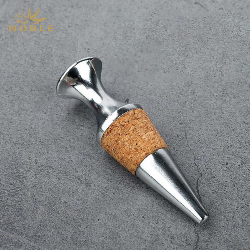 Custom Zinc Alloy wine bottle stopper metal cork stopper