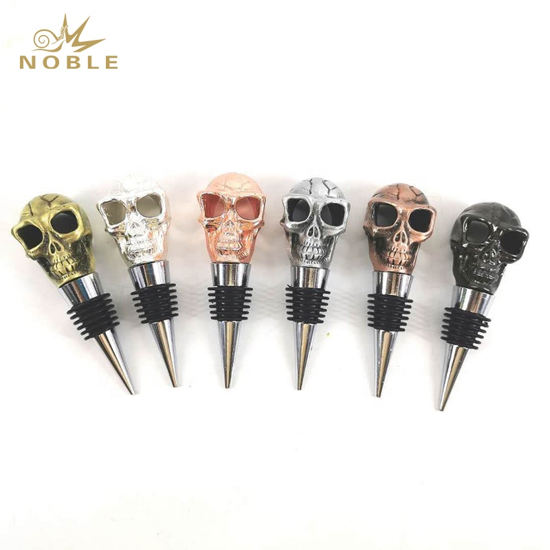 Best selling Custom Animal Figurine Metal 3D Skeleton Wine Bottle Stopper