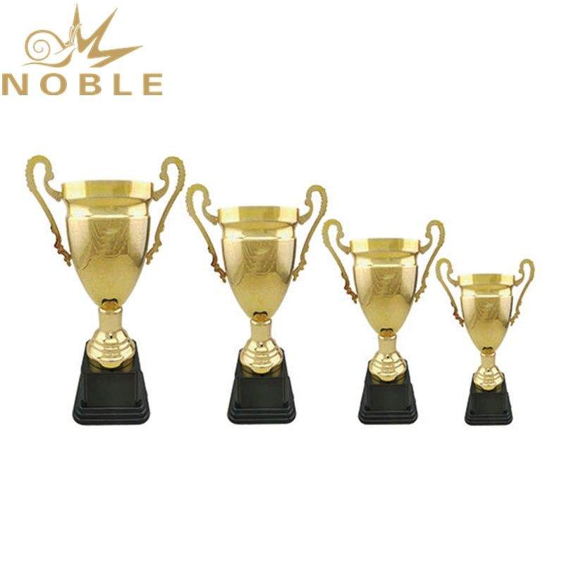 Shiny Gold Simple Metal Cup Custom Sports Trophy for Badminton Games