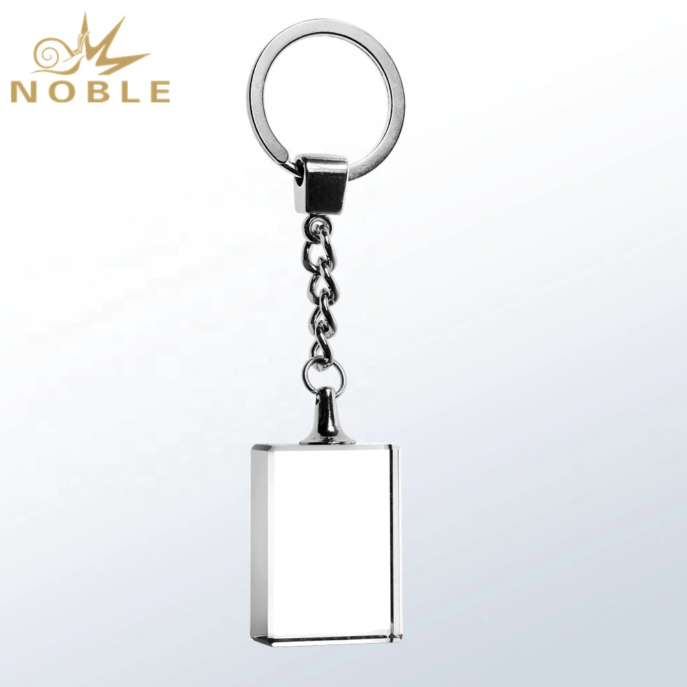 Noble custom engraving blank crystal key chain as souvenir gift
