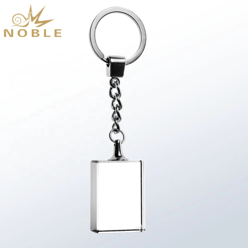 Noble custom engraving blank crystal key chain as souvenir gift