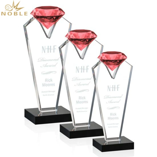 Noble High quality Best selling Red Crystal Diamond Trophy