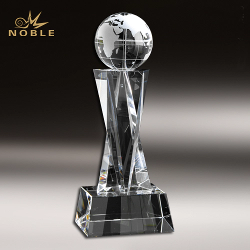 Corporate Gifts Crystal Earth Globe Trophy Awards
