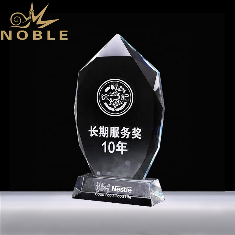 High Quality Free Engraving Jade Glass Plaque Award