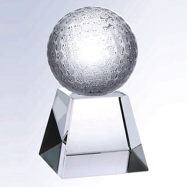 Custom Sports Award Crystal Golf Trophy