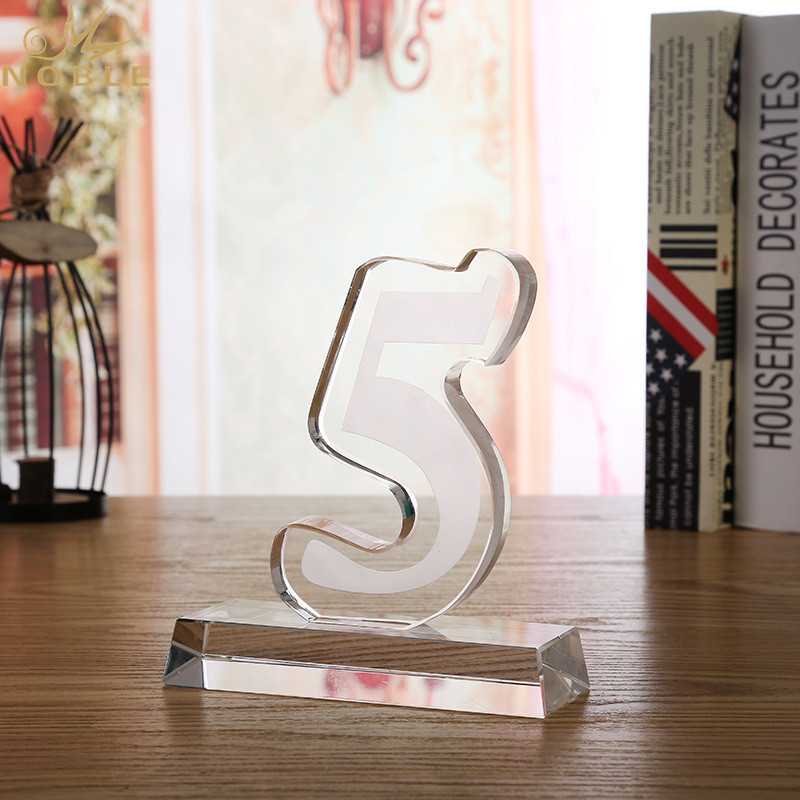 Custom 5 years Anniversary Souvenir Crystal Award Trophy