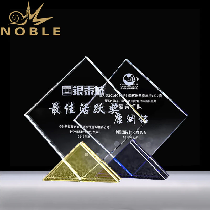 New design Popular custom crystal plaque award with free engraving