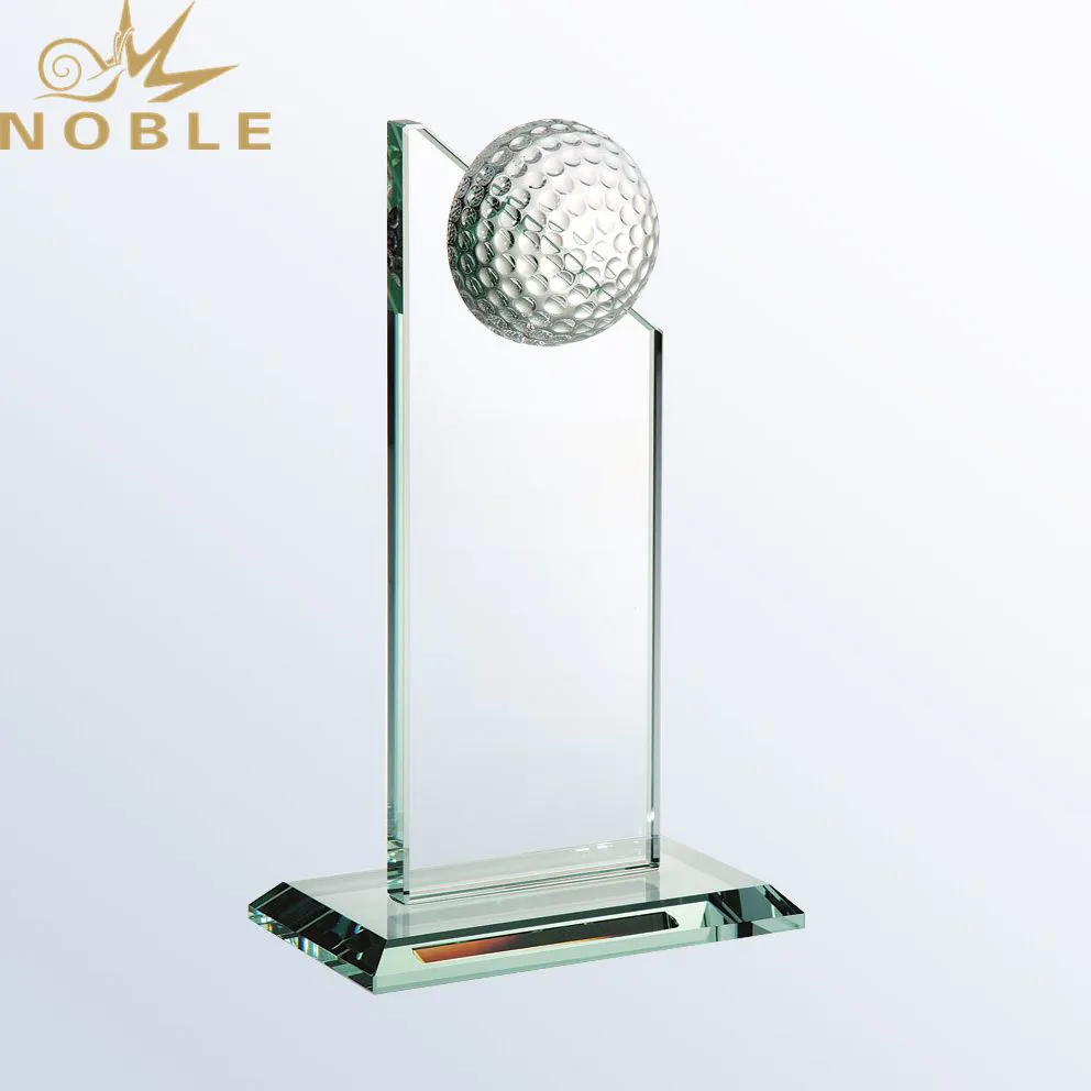Free engraving High Quality Custom Sports Glass Golf Trophy