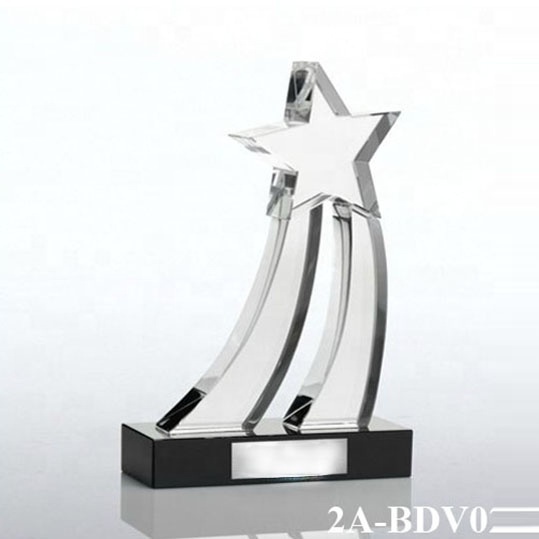 corporate business gift Crystal Star Trophy for best staff