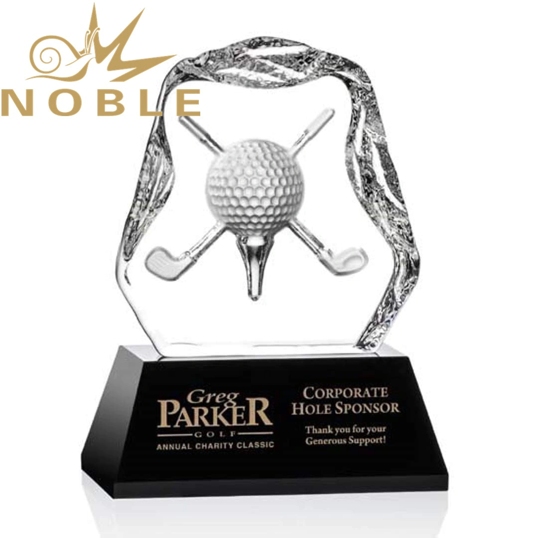 high quality custom sports crystal Iceberg golf trophy