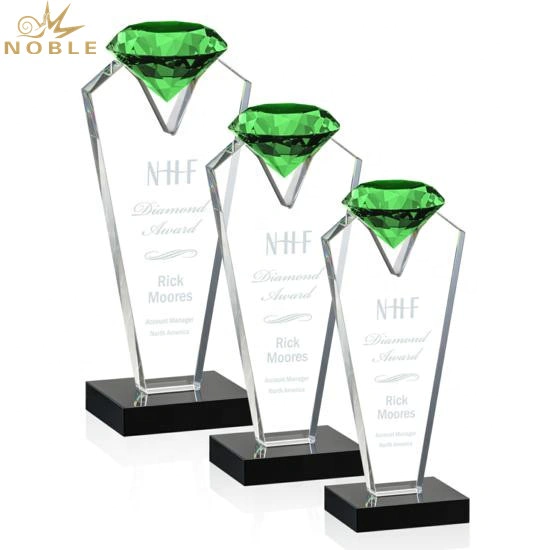 Souvenir Gifts Green Diamond Crystal Tower Award