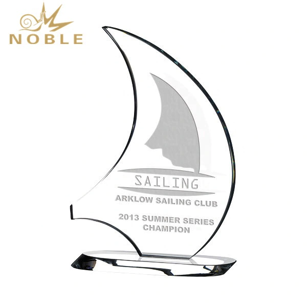 Noble custom boat crystal award sailing trophy as souvenir gift