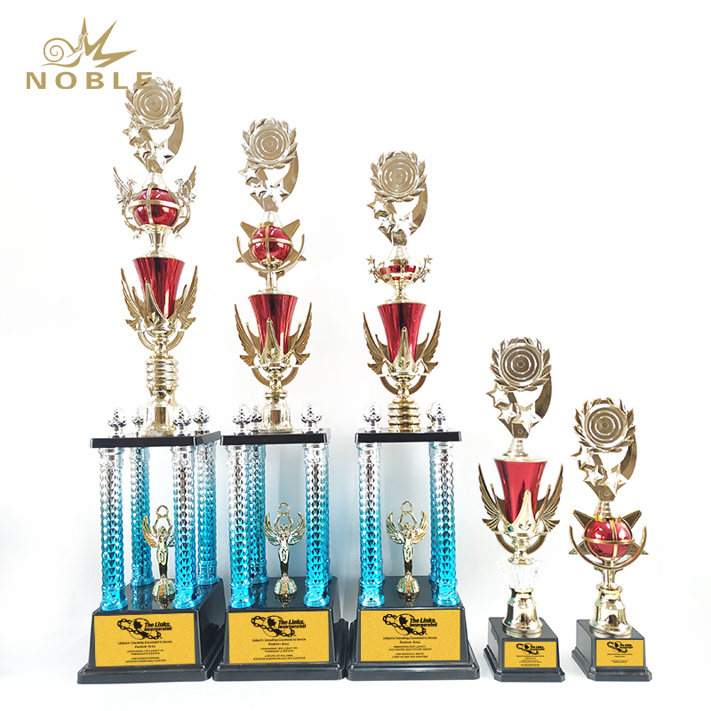 Wholesale custom design musical metal trophy Sports metal award trophy for prize
