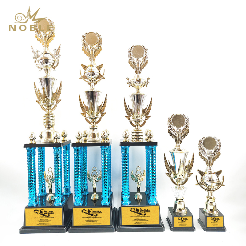 Metal crafts supplier China wholesale sport prize series metal assembled sports trophy