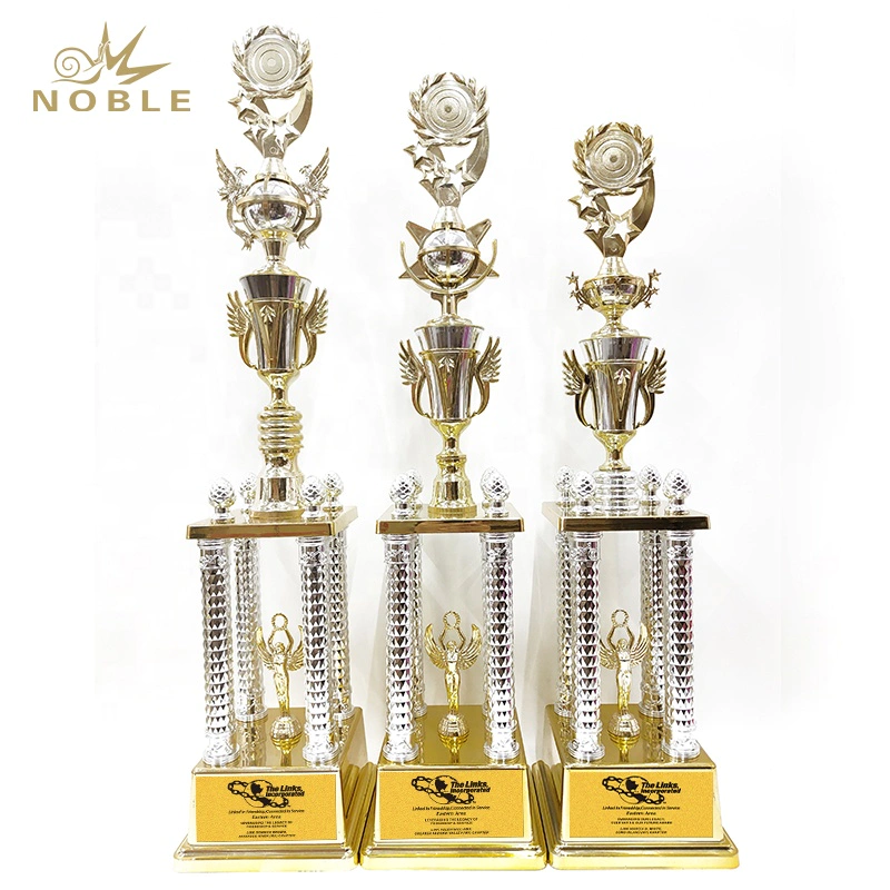 High Quality New Design Tall Column four posts Sports Awards trophy