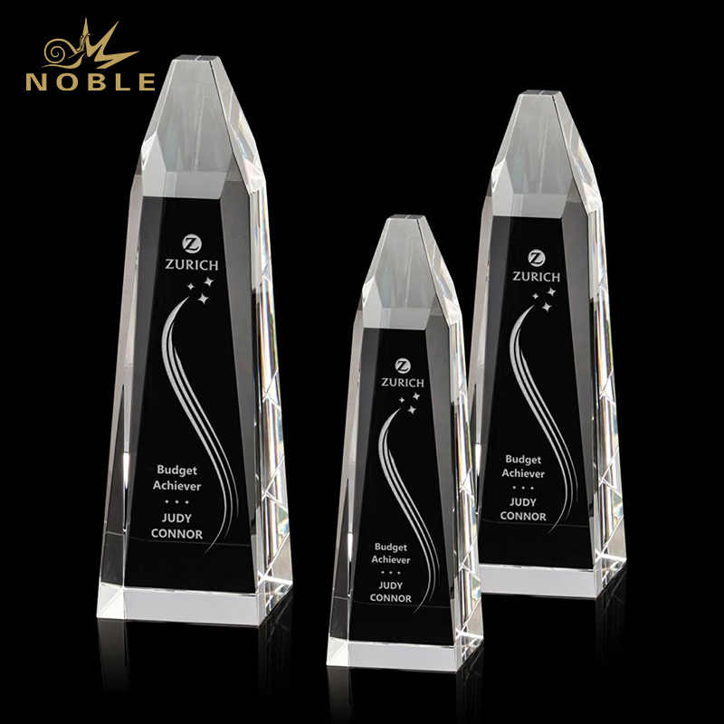 High Quality Heritage Obelisk Award Custom Multi-faceted Crystal Recognition Tower Trophy
