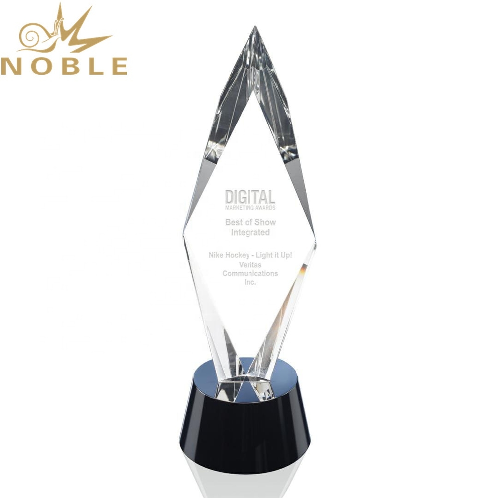 Excellent design high quality custom crystal diamond award trophy