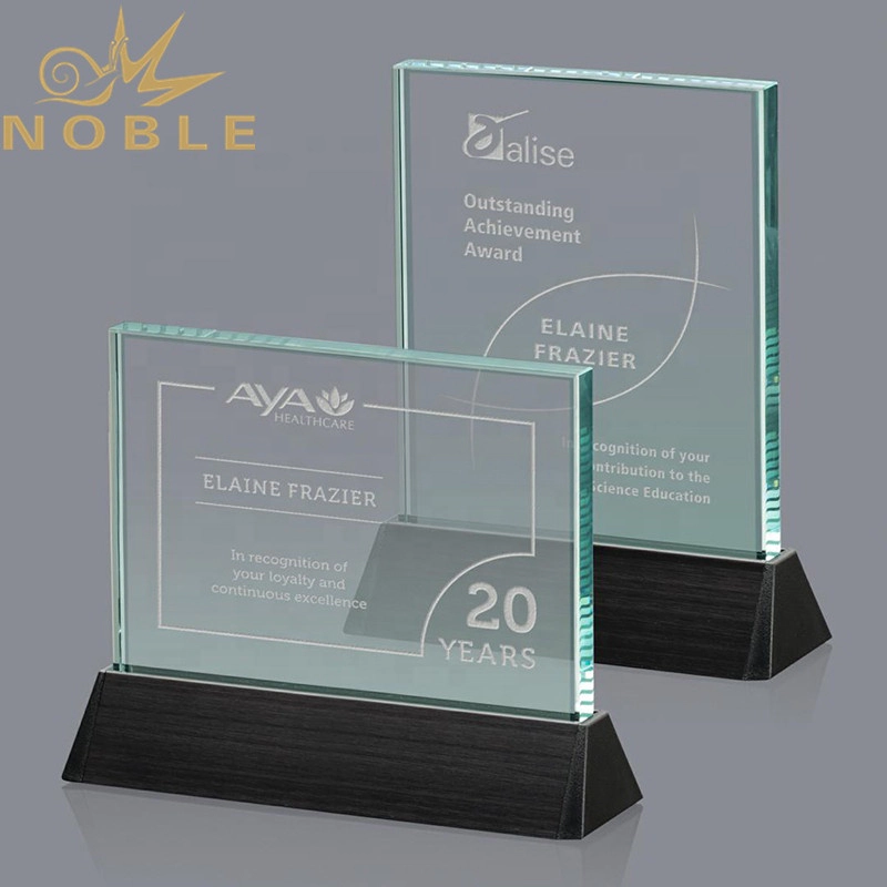 Custom Jade Glass Plaque Award Trophy