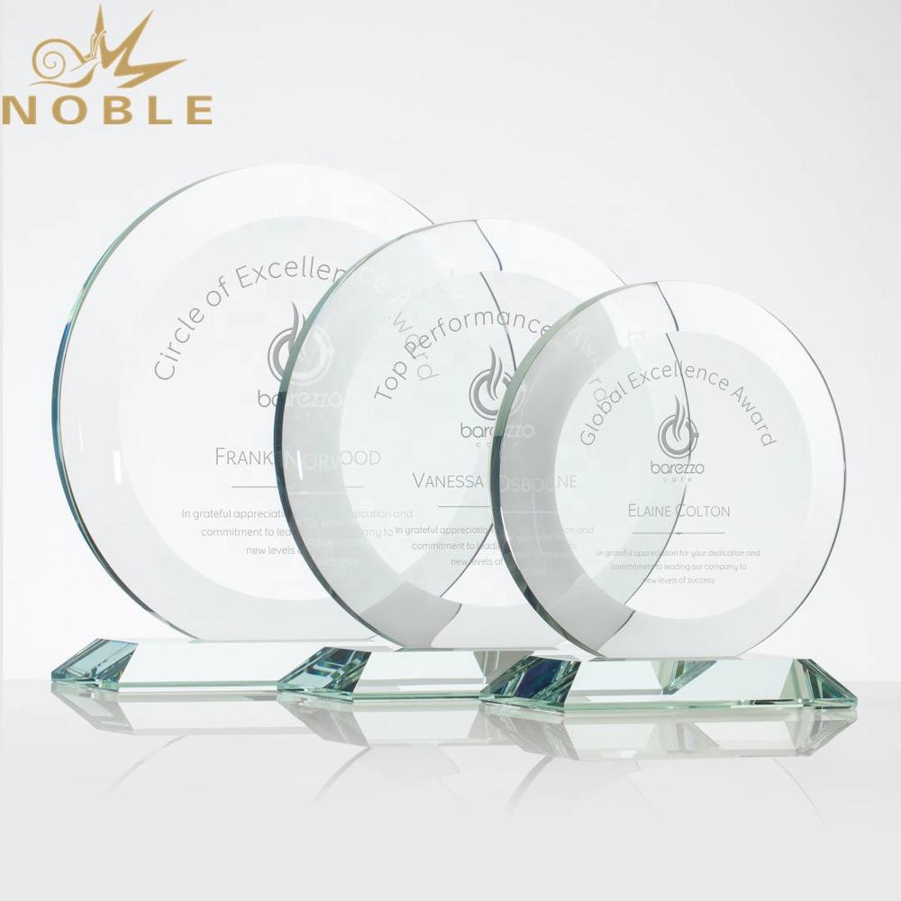 Noble Custom Jade glass plate plaque award with free engraving