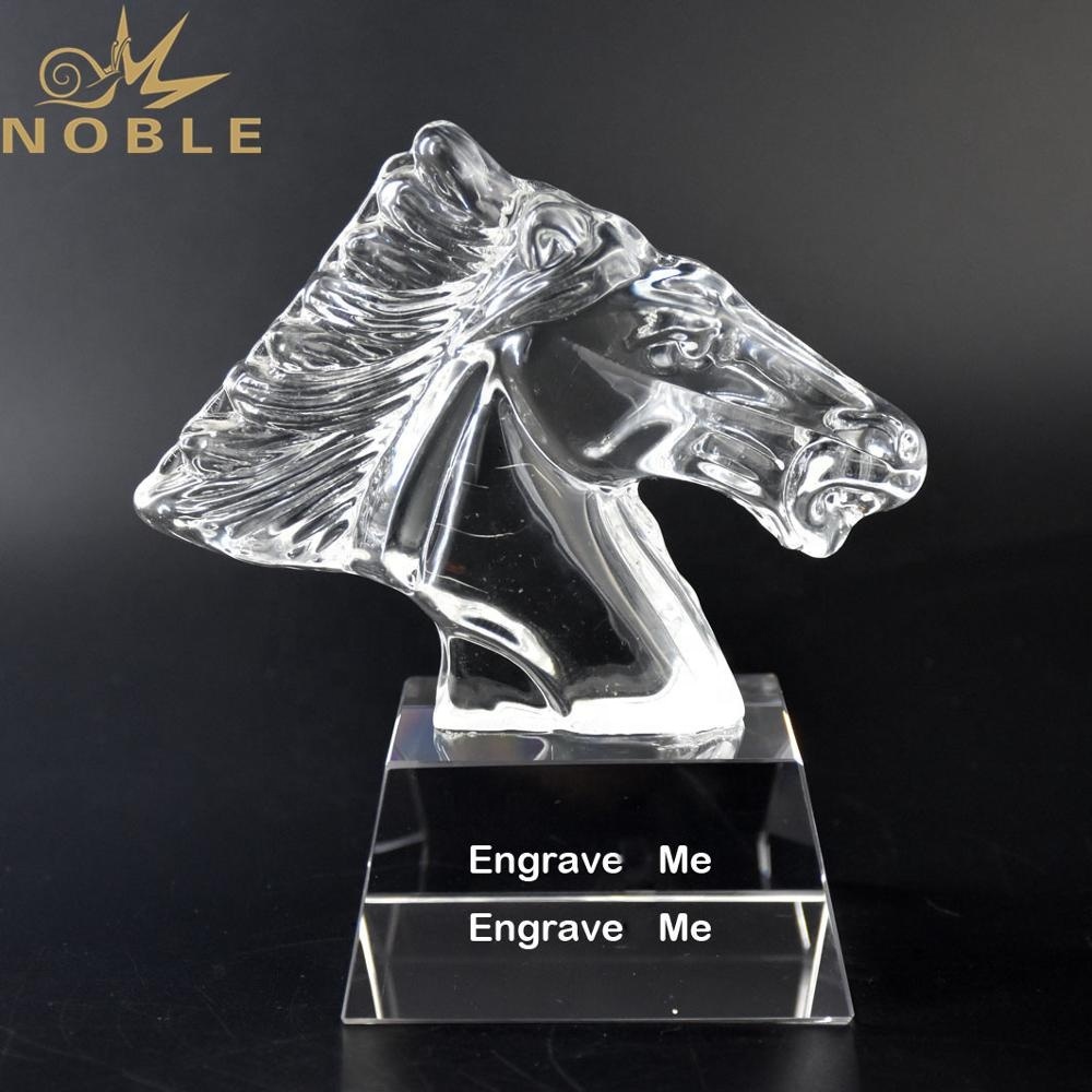 Custom Crystal Business Gifts Free engraving Crystal Horse Trophy