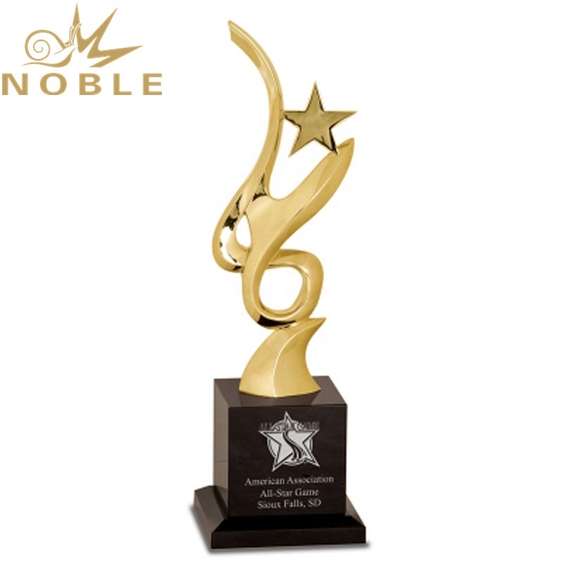 Custom engraving metal Star Crystal Award