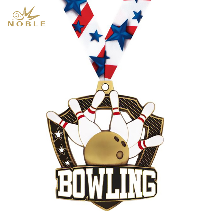 New Design Custom Metal Bowling Shield Medals