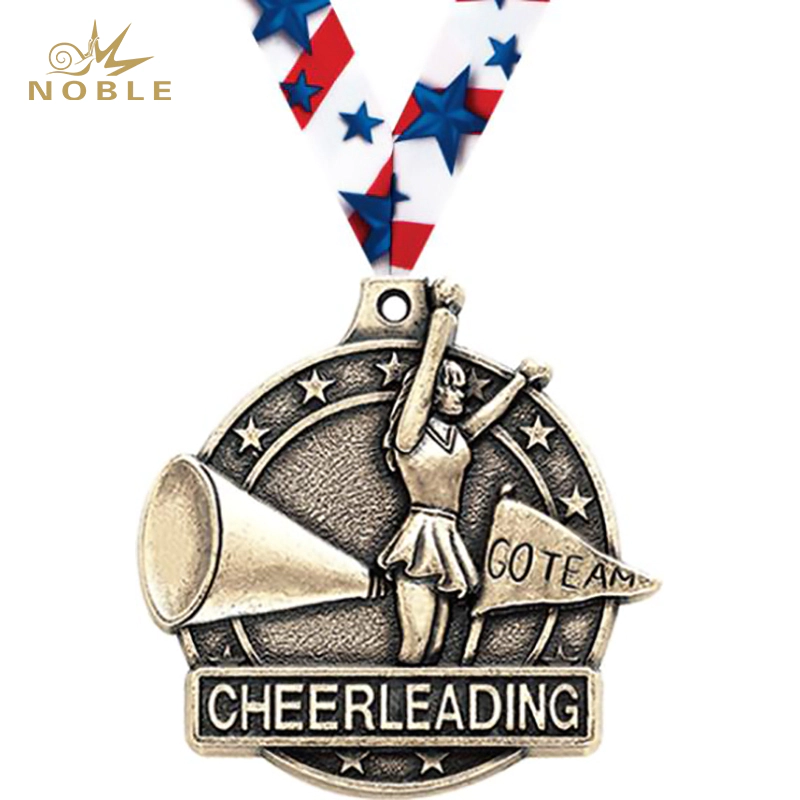 High Quality Custom Metal Cheer Medal with Ribbon