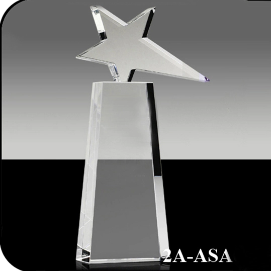 Engraved Blank Crystal Star Trophy