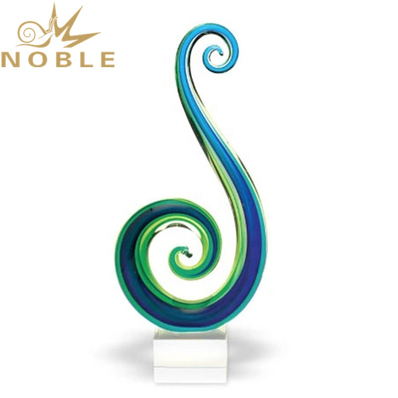 Noble home decoration gift Marina Swirl Art Glass Award
