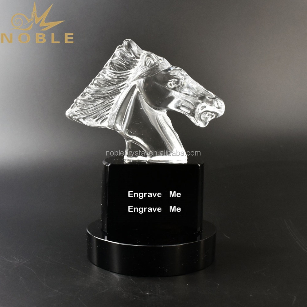 Crystal Horse Decorative Award Trophy For Business Souvenir