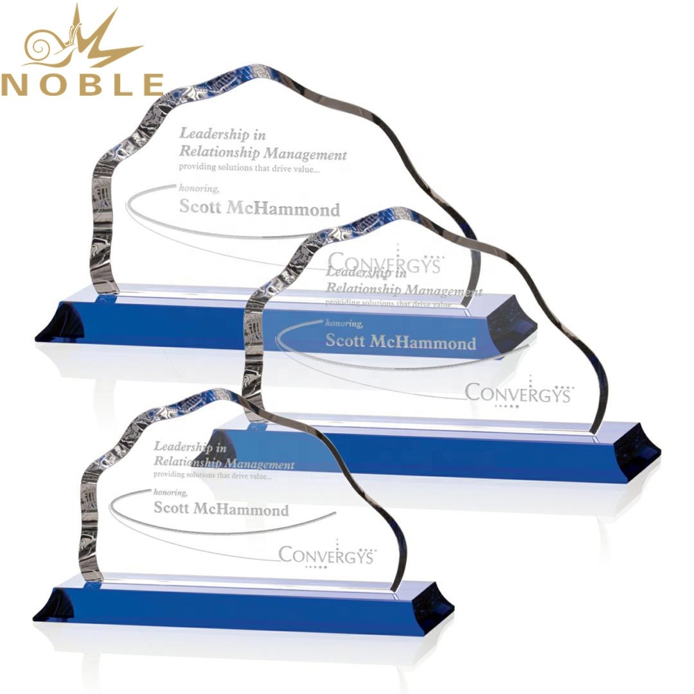 Noble Mountain Award Design Custom K9 Optical Crystal New TROPHY Souvenir Folk Art Polished Letters