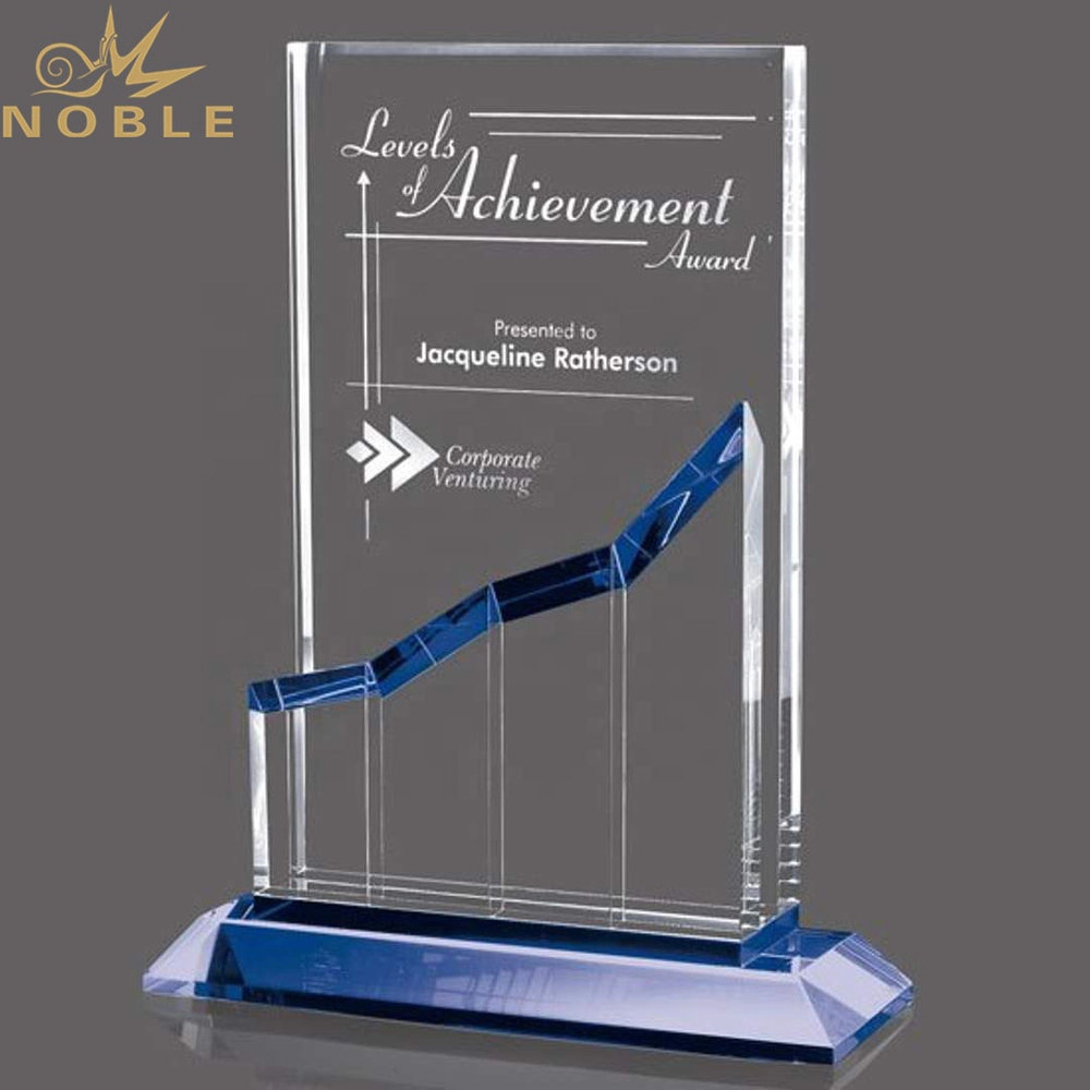 Unique new design custom achievement crystal teamwork trophy