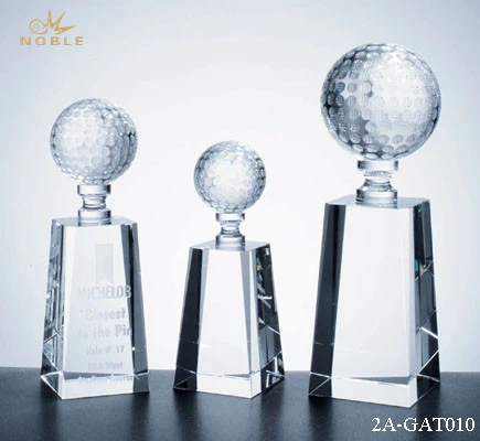 Optical Engraving Crystal Golf Sport Trophy