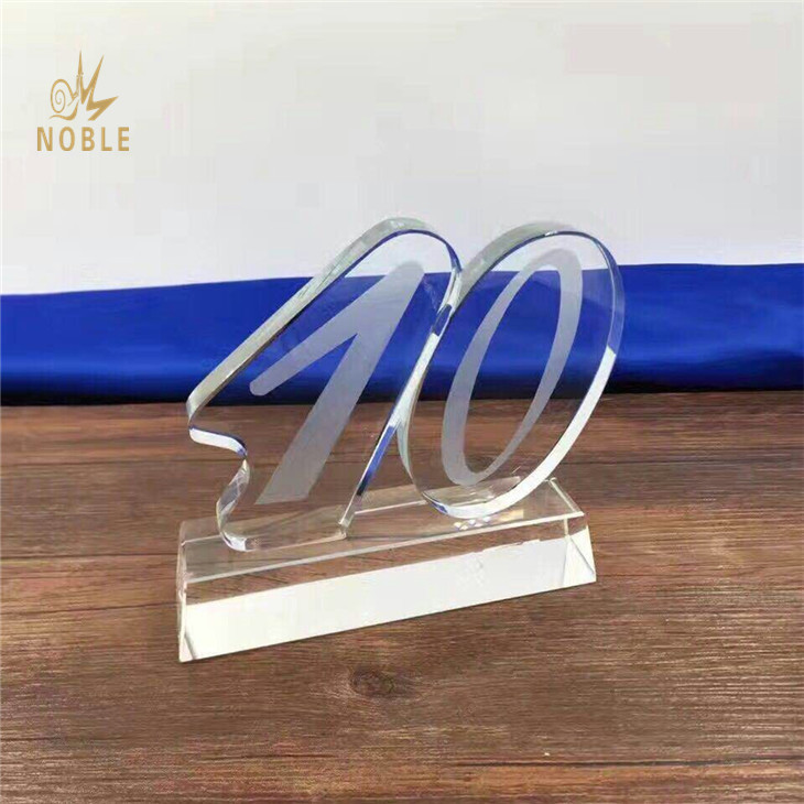 Corporate Gifts Number 10 Anniversary Years Crystal Anniversary Award