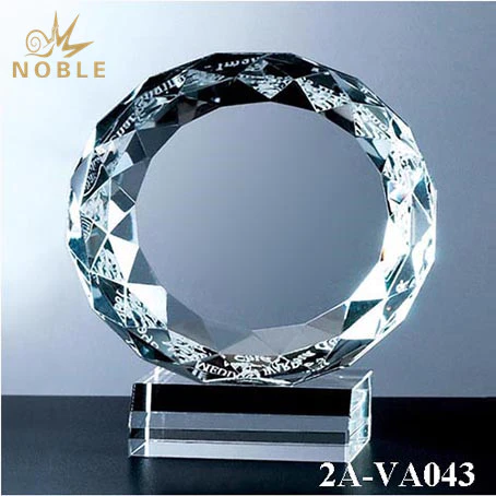 Noble New Design Diamond Edge Crystal Round Award