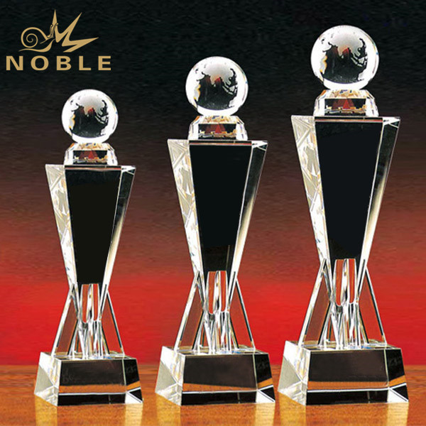 Unique Crystal Globe Trophy Award As Business Gift