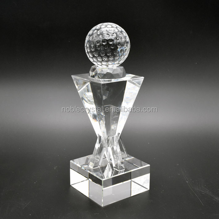 Blank Crystal Golf Sport Award Trophy With Laser Engraved