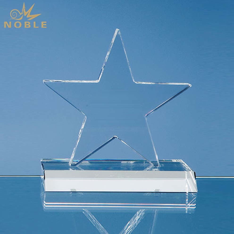 Custom Crystal Bowling Trophy Crystal Star Award