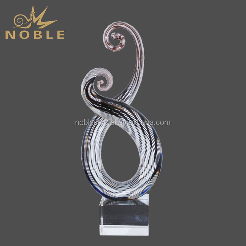 Wholesale Hand Blown Colored Glass Snake Skin Art Glass Award