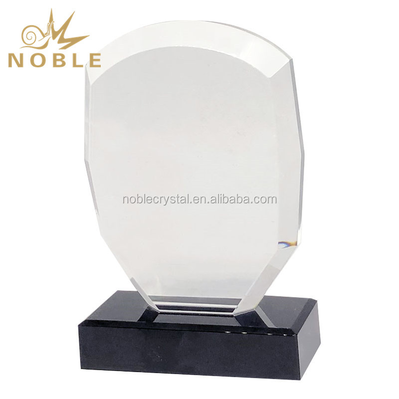 Black Base Blank Clear Award Crystal Plaques