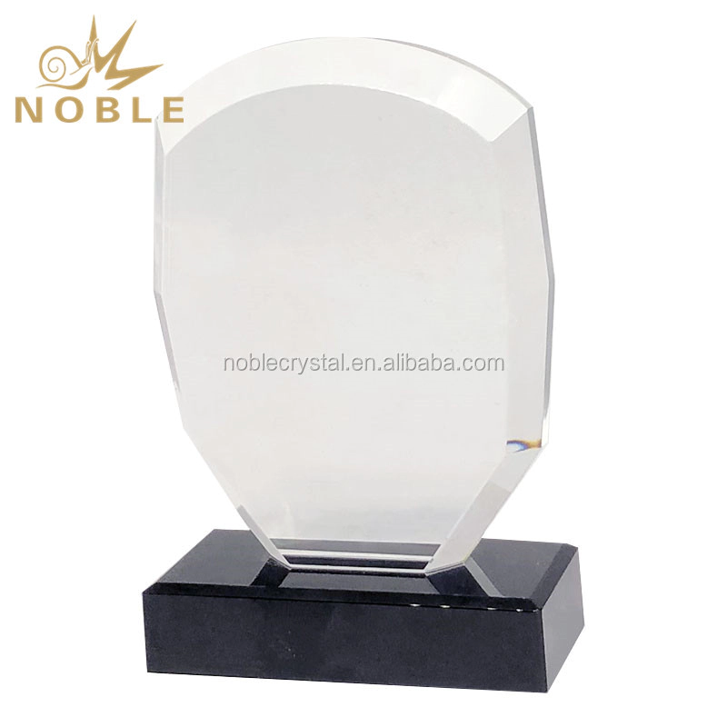 Black Base Blank Clear Award Crystal Plaques