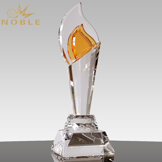 Unique Design Custom Business Gift Crystal Flame Award