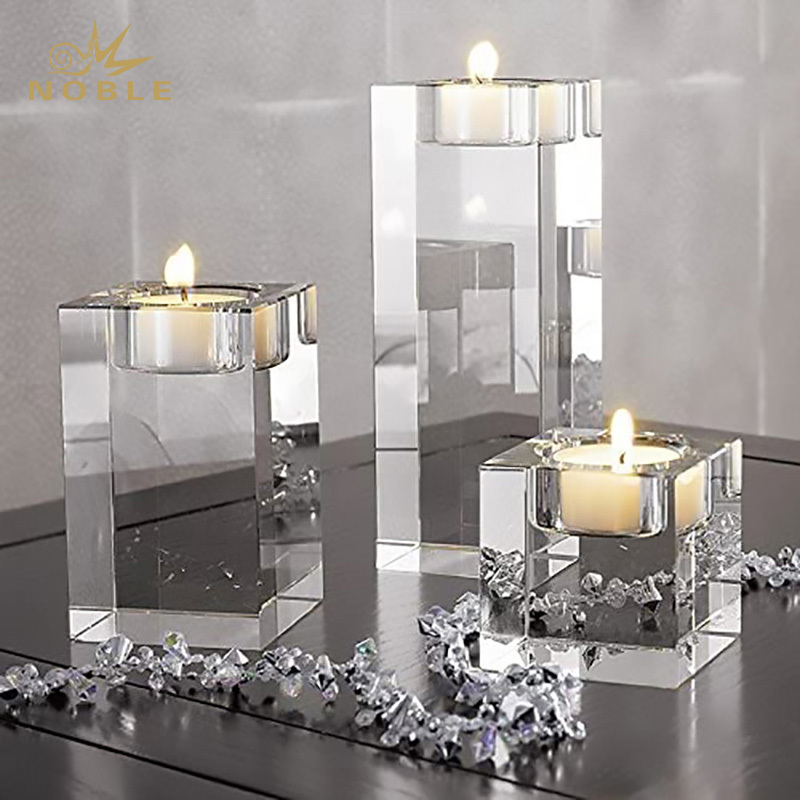 Amazing Home Candle Holder Custom Sizes Crystal Cube Home Decoration Candle Holder