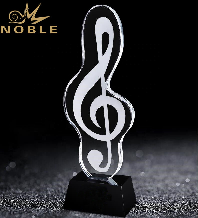 high quality ceremony custom crystal music trophy
