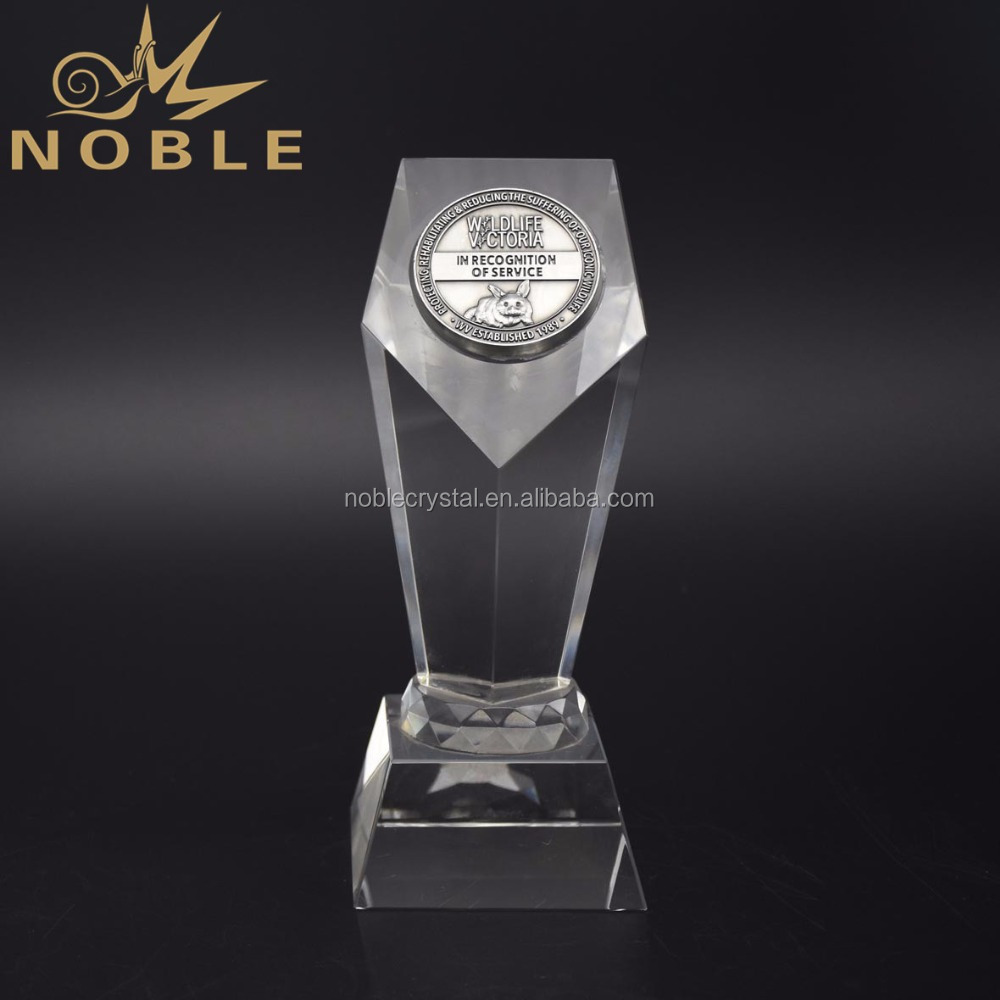New design custom medal crystal award trophy with your logo engraved