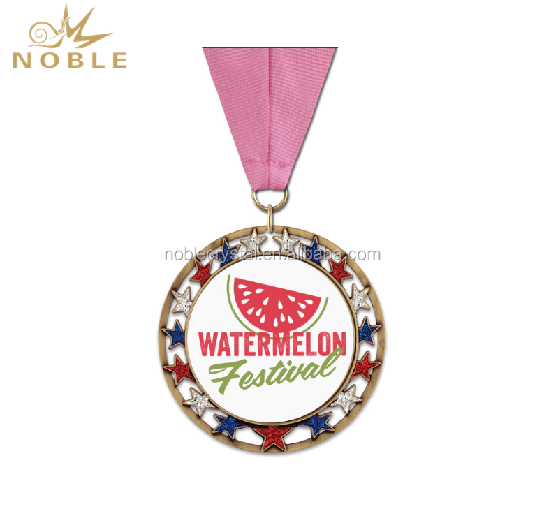 Wholesale Cheap Custom Glitter Enamelled Event Souvenir Medal