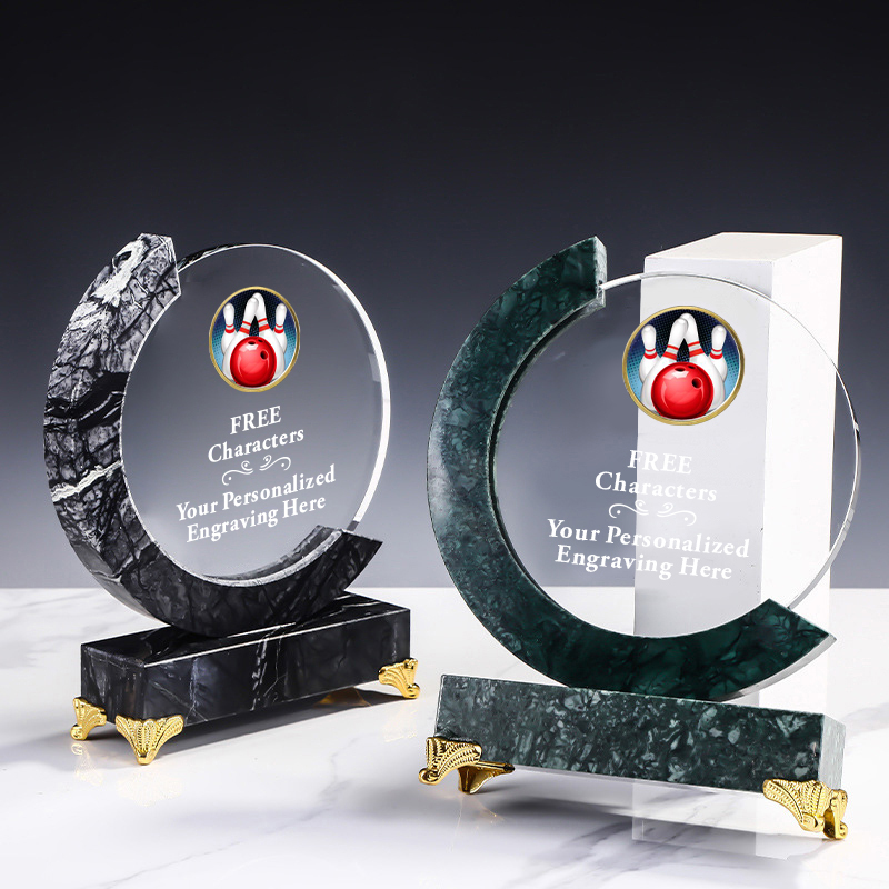 Noble New Design Custom Bowling Trophy Crystal Sports Award