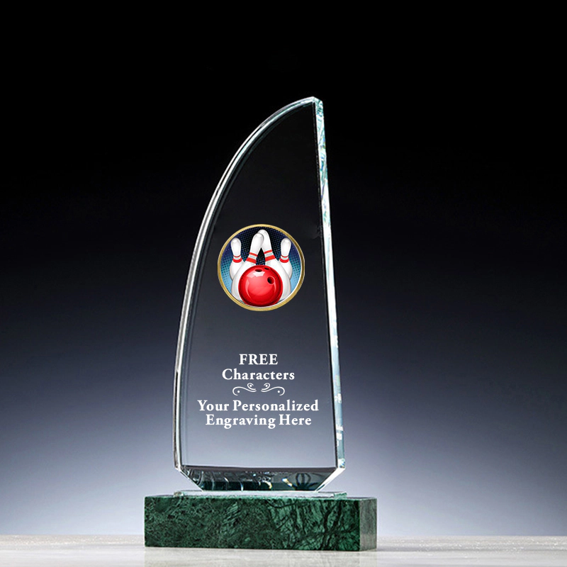 Noble Bowling Champion League Award Custom Sports trophy with Marble Base