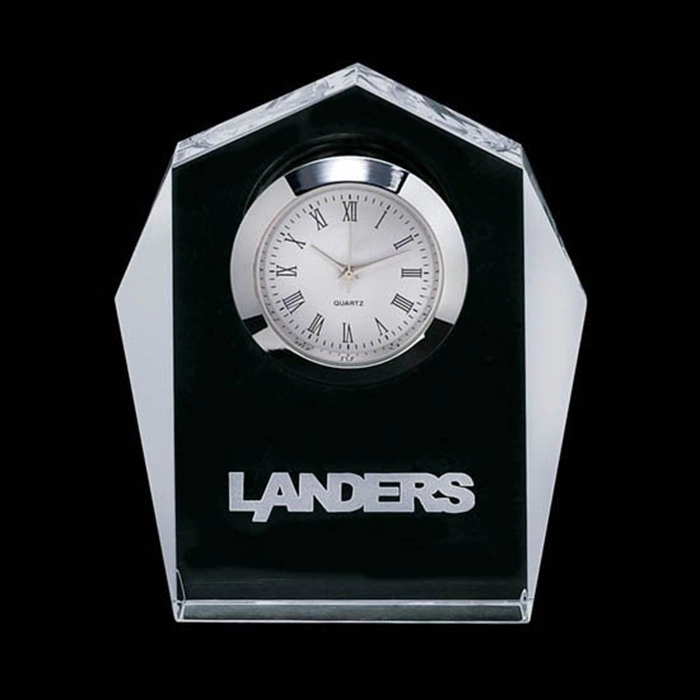 Best selling High quality desk business gifts crystal clock trophy
